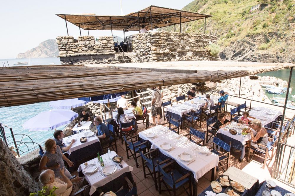 Terrazza intermedia ristorante Belforte Vernazza